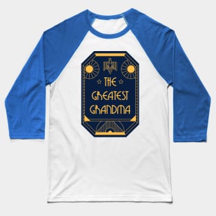 The Greatest Grandma - Art Deco Medal of Honor Baseball T-Shirt